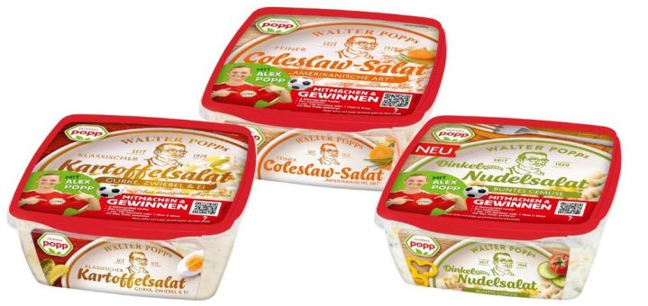 Popp Feinkost bringt mit Alex Popp Stadion-Feeling in die Kühltheke