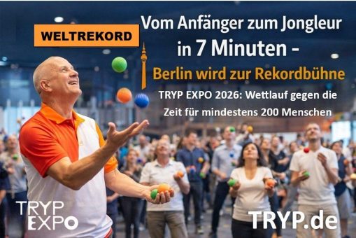 3 Bälle für den Weltrekord: Weltrekordversuch im Jonglieren kehrt am 16. Mai 2026 nach Berlin zurück