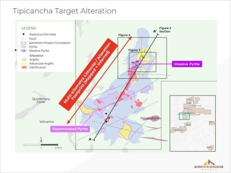 Coppernico entwickelt das mehrere Kilometer umfassende Kupfer-Gold-Ziel Tipicancha vor Beginn der ersten Bohrungen weiter