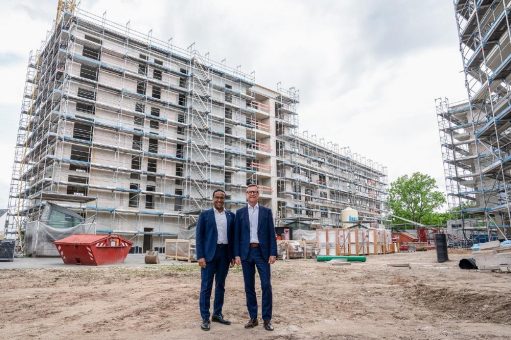 Urbanes Zentrum Züricher Straße: 181 Wohnungen, Gewerbe und Kindertagesstätte nehmen sichtbar Gestalt an