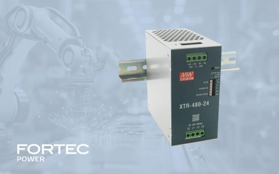 FORTEC Power erweitert DIN-Schienenprogramm mit 3-Phasen-Netzteilen XTR von MEAN WELL