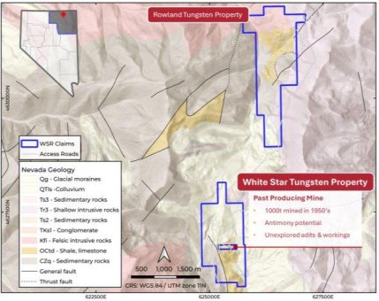 Western Star Resources konsolidiert vormals produzierenden Wolframkomplex Jarbidge-Charleston in Elko, Nevada, USA