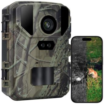 VisorTech WLAN-Wildkamera WK-665.app mit 50 MP, interpolierter 4K-Auflösung & No-Glow-IRs