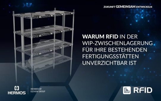 Das HERMOS RFID WIP-Regal