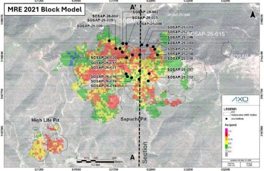 Axo Metals erfasst im San-Antonio-Projekt 23,6 Meter mit 2,13 g/ t von der Oberfläche