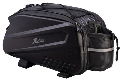Xcase 2in1-Fahrrad-Gepäckträgertasche, 10 Liter, Trageriemen, wasserfest, PU