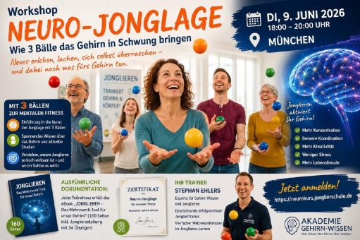 Workshop Neuro-Jonglage am Dienstag, 09. Juni 2026 (18:00 Uhr) in München