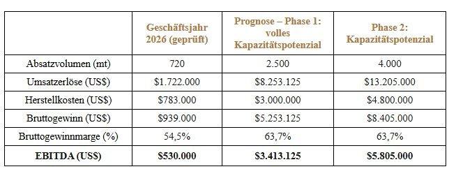Evions Geschäftsbereich für expandierbaren Graphit erzielt ein EBITDA von 530.000 US$