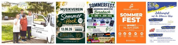 Jubiläen, Sommerfeste und Sommer Hock 1.0