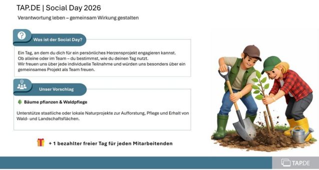 TAP.DE ersetzt Family Day durch Social Day 2026