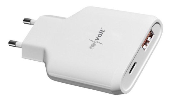 revolt Ultrakompaktes 65-Watt-Netzteil mit USB-C Power Delivery und USB-A QC