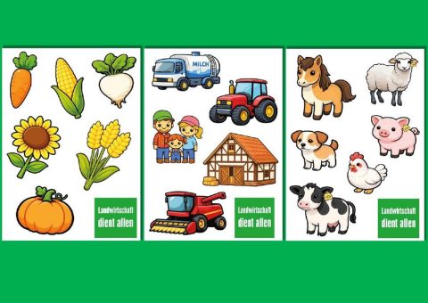 Kleben und kleben lassen: Die „Sticker“ zur Landwirtschaft