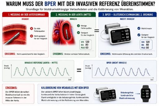 Warum muss der BPER mit der invasiven Referenz übereinstimmen? Nicht der Sensor entscheidet, sondern die Referenz.