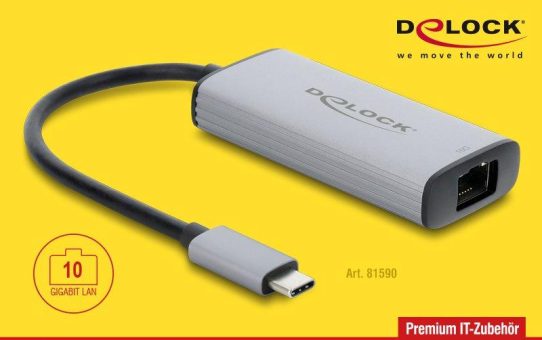 Delock präsentiert einen neuen USB Type-C™ Netzwerkadapter für ultraschnelle 10 Gbps LAN-Verbindungen