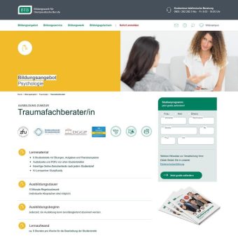 Neuer BTB-Fernlehrgang „Traumafachberater/in“ vermittelt praxisnahe Kompetenzen im Umgang mit traumatisierten Menschen
