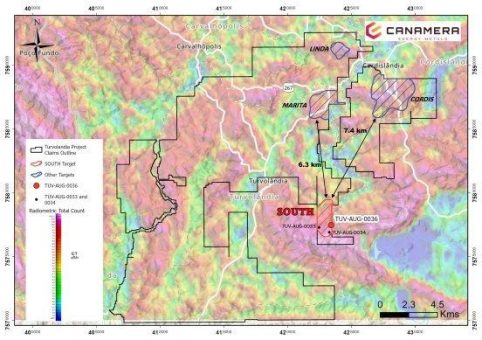 Canamera identifiziert in Turvolândia das Zielgebiet South – eine Erweiterung auf vier Zielgebiete über 7,4 Kilometer