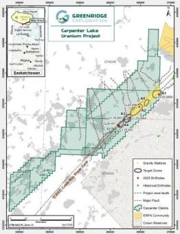 Greenridge Exploration meldet vollständige Ausübung der Option auf den Erwerb sämtlicher Anteile am Uranprojekt Carpenter Lake im Athabasca-Becken in Saskatchewan