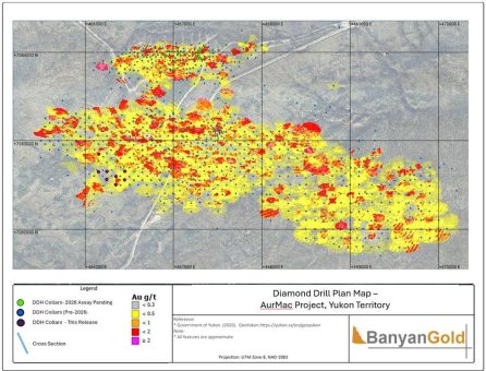 Banyan Gold durchschneidet 5,58 g/t Au auf 21,7 m in einer neuen hochgradigen Goldzone im Powerline-Vorkommen des AurMac-Projekts im Yukon, Kanada