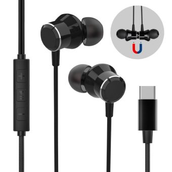 auvisio In-Ear-Kopfhörer für USB-C-Anschluss, mit Mikrofon und Steuertasten