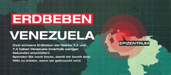 Schweres Erdbeben erschüttert Venezuela – ShelterBox bereitet Nothilfe vor