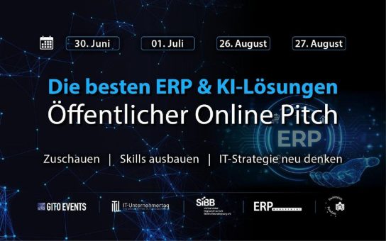 ERP-Wettbewerb 2026: ERP-Pitch-Programm startet 30. Juni um 13 Uhr