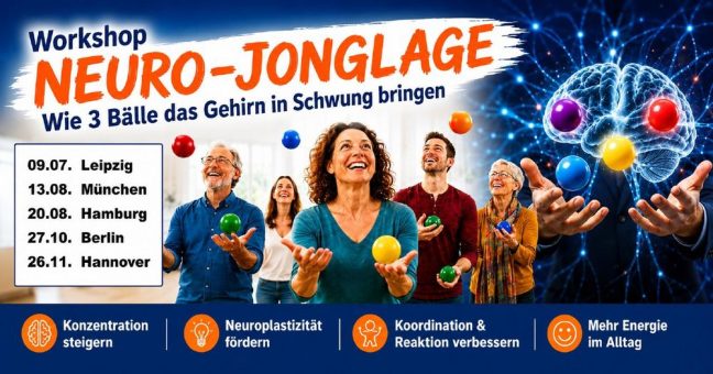 Neuro-Jonglage: Wie drei Bälle das Gehirn in Schwung bringen