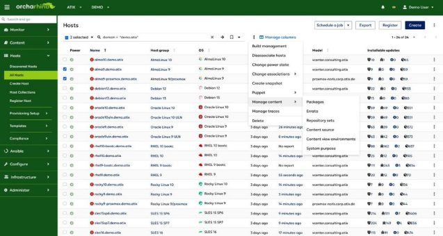 orcharhino 7.9 kommt mit neuer zentraler HostVerwaltung und erweiterten Content-Management-Funktionen