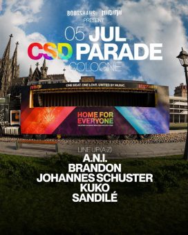 Bootshaus und Nibirii erstmals bei der CSD-Demonstration in Köln – „One Beat. One Love. United by Music.“