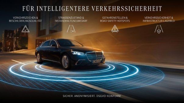 Anonymisierte Fahrzeugdaten von Mercedes-Benz sorgen für sicherere und effizientere Mobilität