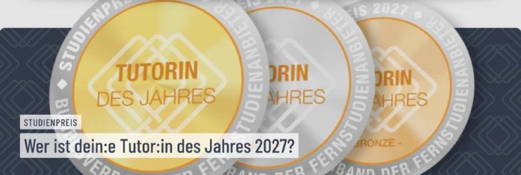 Voting zum „Tutor des Jahres 2027“ gestartet