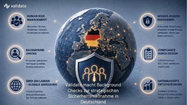 Human Risk Management in Deutschland: Validato macht Background Checks zur strategischen Sicherheitsmaßnahme in über 200 Ländern