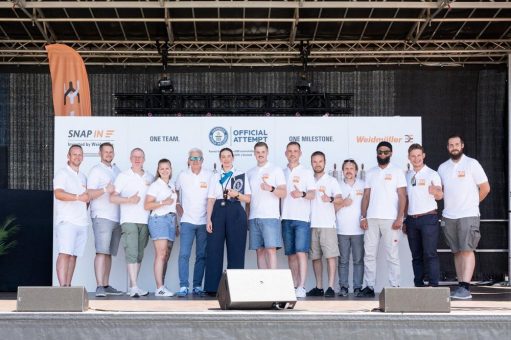 Weidmüller erzielt GUINNESS WORLD RECORDS™ Titel mit SNAP IN