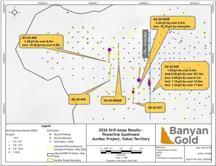Banyan Gold setzt die Abgrenzung hochgradiger Zonen im Bereich „Powerline Southwest“ des AurMac-Projekts im Yukon (Kanada) fort