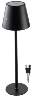 Lunartec 2in1-LED-Tischleuchte und -Flaschenaufsatz, RGBW, Akku, IP44