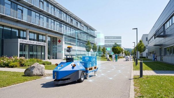 imrox und Innok Robotics kooperieren: Autonomer Outdoor-Transportroboter verbindet Gebäude auf dem Klinikcampus