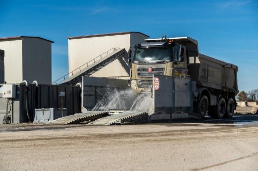 Christ SUPER WASH GmbH, ein Unternehmen der Christ Group zeigt die moderne Reifenwaschanlage MARS & STARS  auf der Steinexpo 2026, 02.-05.09.26, der Treffpunkt der Roh- und Baustoffindustrie, Stand D43, Freigelände