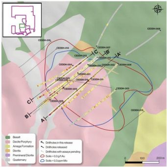 Tiger Gold bohrt in Ceibal 685 m mit 0,6 g/t Au ab der Oberfläche und 568 m mit 0,6 g/t Au