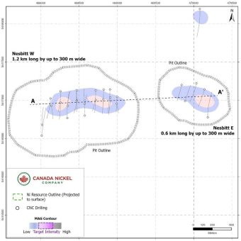 Canada Nickel gibt erste Mineralressource bei Nesbitt bekannt  und verzeichnet einen Anstieg der angezeigten Ressource bei Deloro um 46 %