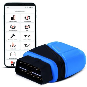 Lescars OBD2-Adapter mit KI-gestützter Fehlerdiagnose OD-460, App für iOS und Android