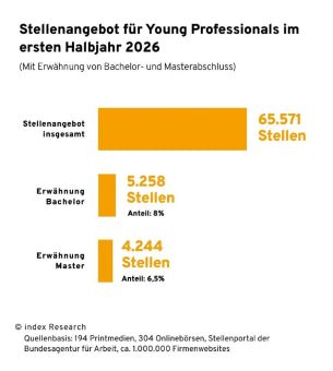 Bachelor und Master spielen in Stellenanzeigen für Young Professionals kaum eine Rolle