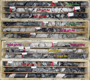 Osisko Gold bestätigt das Vorhandensein eines mineralisierten Systems mit Potenzial für den Tagebau im Zielgebiet „Proserpine“ auf dem regionalen Grundstück des Cariboo-Goldprojekts; zu den Höhepunkten der Explorationsbohrungen zählen 95,93 g/t Au auf 4,6