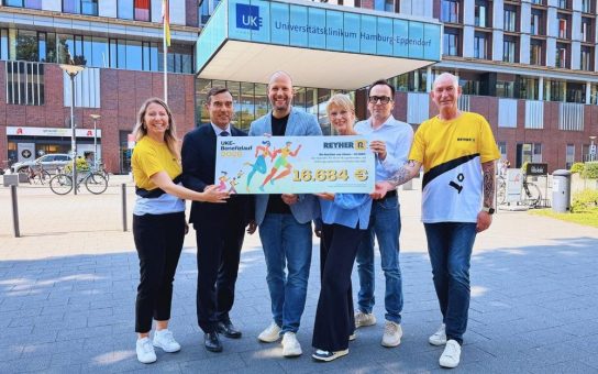 Mit Teamgeist und sportlichem Engagement für den guten Zweck: REYHER spendet beim 11. UKE-Benefizlauf Rekordsumme  zugunsten des Kinderschutzes