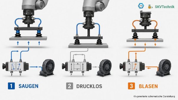 Stromumkehrventile beschleunigen Pick-and-Place-Prozesse mit Vakuum