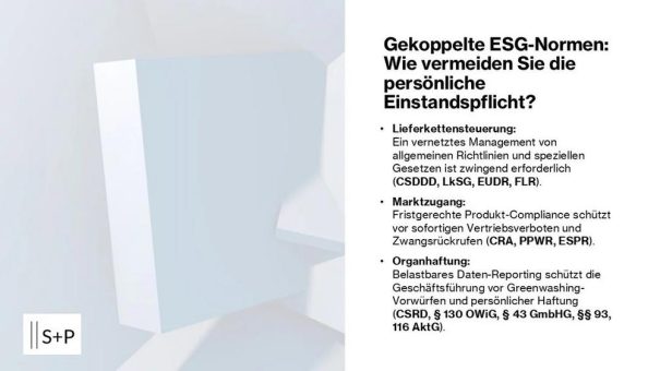 Wie sichern Sie sich ab, wenn gekoppelte ESG-Normen die persönliche Einstandspflicht verschärfen?