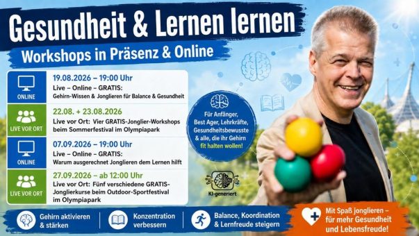 Gratis lernen, jonglieren und das Gehirn in Bewegung bringen