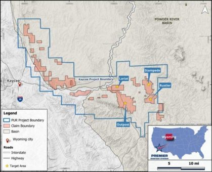 Premier American Uranium identifiziert bei laufenden Bohrungen in Kaycee, Wyoming, mehrere mineralisierte Uran-Trends