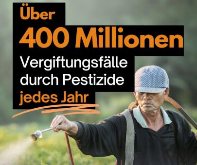 Neue Studie bestätigt: Jährlich mehr als 400 Millionen Fälle von unbeabsichtigten Pestizidvergiftungen
