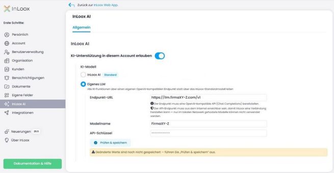 InLoox 26.5 bringt frei wählbare KI-Modelle in Cloud- und in Self-Hosted-Projektumgebungen