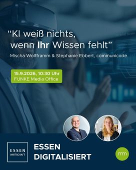 communicode bei ESSEN DIGITALISIERT 2026: Warum KI-Projekte am Wissen und nicht an der Technik scheitern