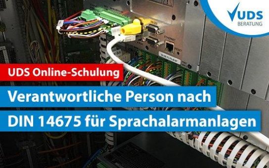 Verantwortliche Person für Sprachalarmanlagen Online-Schulung
